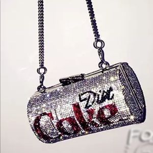 Coke crystal bag with detachable chain new